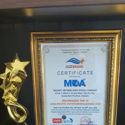 Chứng nhận sản phẩm đạt Top 10 Châu Á Thái Bình Dương